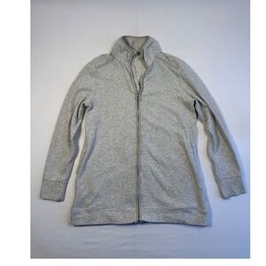 Athleisure‎ White Quilted Full Zip Mock Neck Jacket Womens L White/Grey